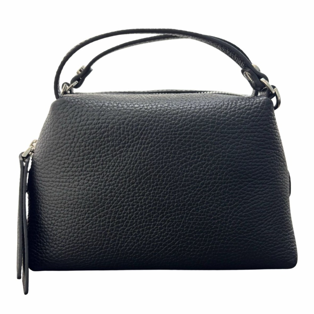 ジャンニキャリーニ アリファ S ブラック 032365182003 ストラップ付 レザー シンプル レディース GIANNI CHIARINI ハンドバッグ【中古】|ココロード 店
