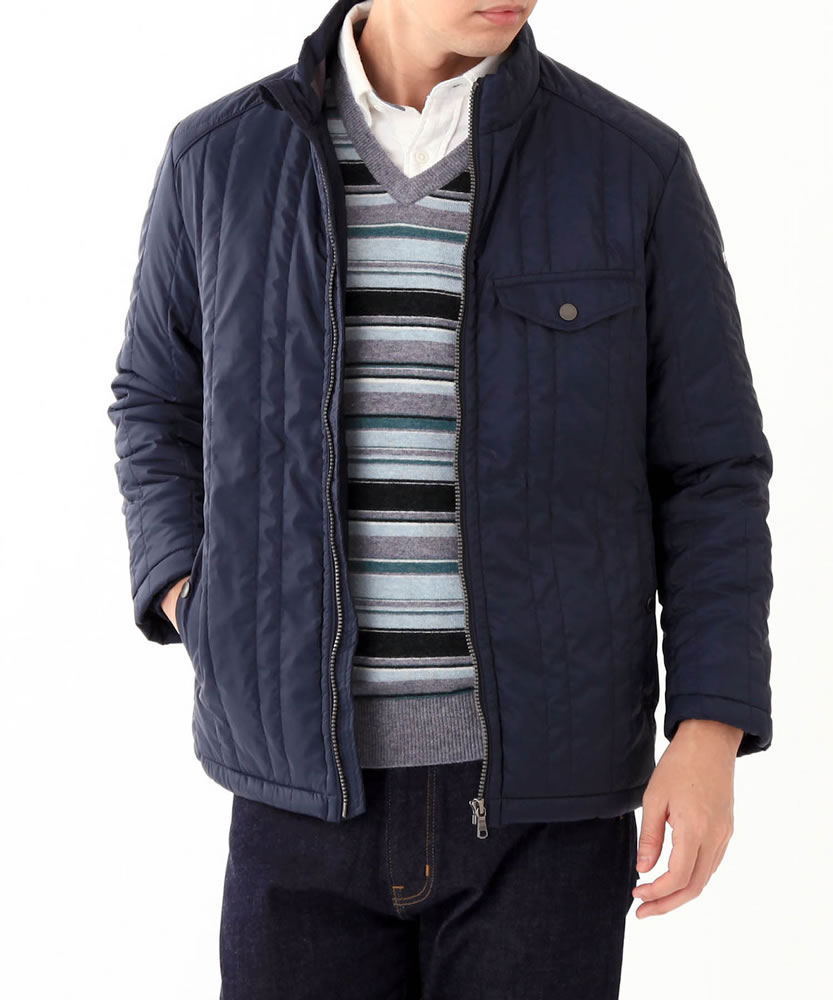 楽天市場】紳士 クロコダイル 中綿 サーモア ジャケット シニア