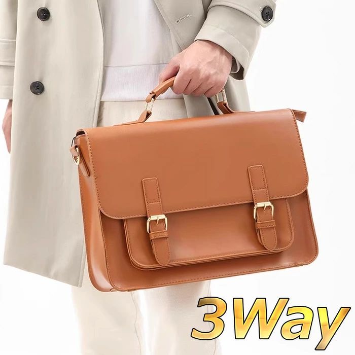 ビジネスバッグ メンズ ブリーフケース 3way A4 ショルダーバッグ レザー メンズ ブリーフバッグ ブラウン ネイビー ブラック