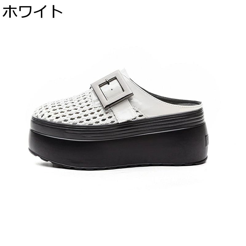 【送料無料】リラックスサンダル 本革 サンダル レディース 厚底 軽い 歩きやすい 美脚 メッシュ ストレッチ オープントゥ 静音 身長アップ ビーチ ウォーキング 御洒落 シンプル 着脱簡単 無地 夏