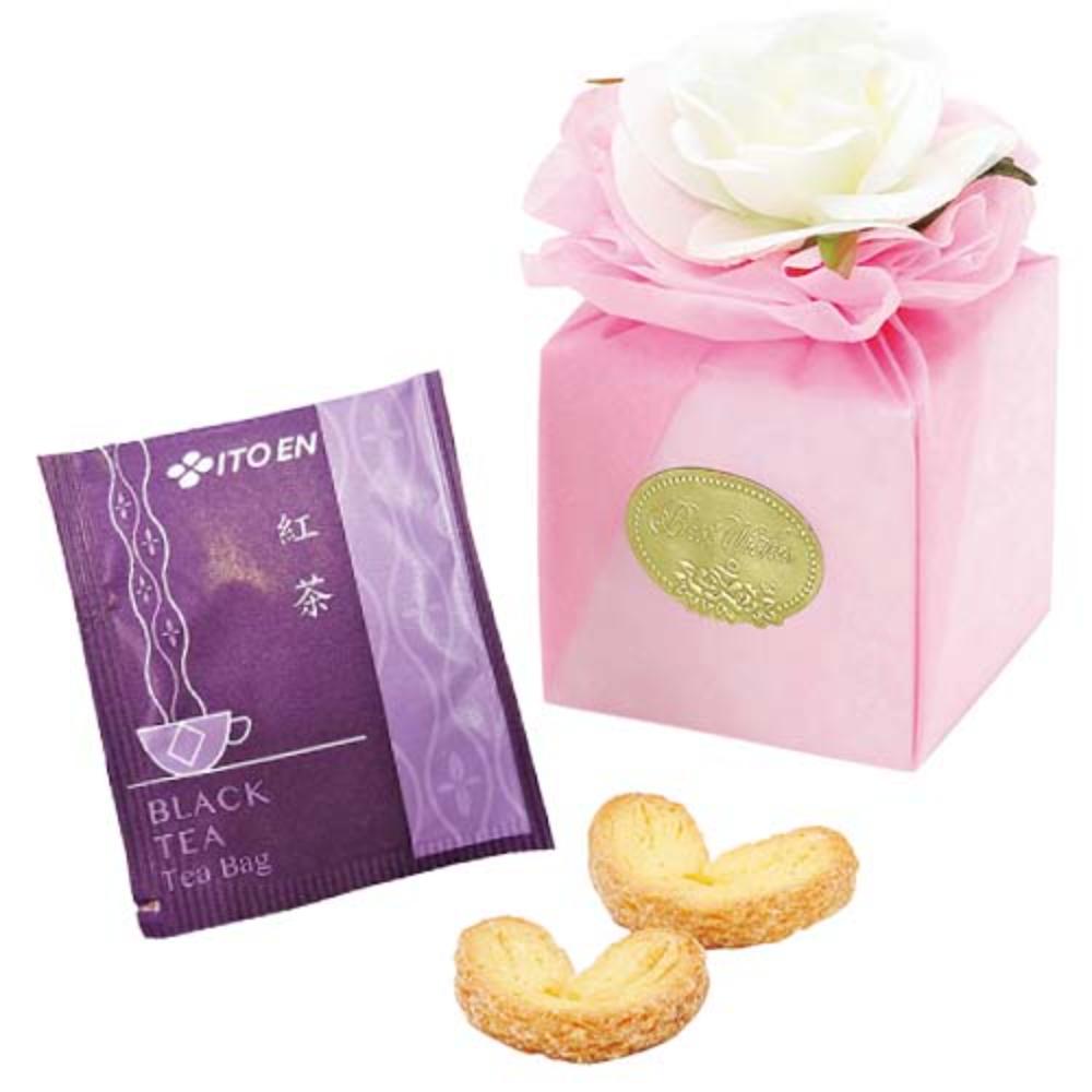 【14日まで！80円OFFクーポン配布中】 ハッピーラパン・ピンク パイ&紅茶 20個セット 【hearty】 プチギフト お菓子 500円 300円 退職 大量 個包装 結婚式 卒園 卒業 母の日 センスのいい ありがとう ギフト ばらまき 産休 挨拶 子供 お世話になりました