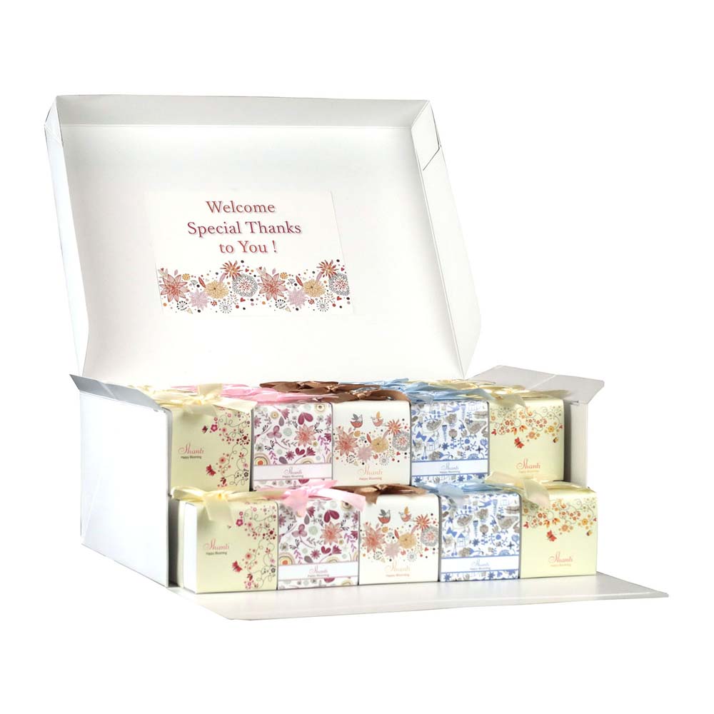 【20日限定P5倍+200円OFFクーポン】 プチギフト お菓子 シャンティBox セット 【Hazuwell】応援 退職 大量 個包装 結婚式 職場 卒園 卒業 お中元 御中元 センスのいい お礼 ありがとう ギフト ばらまき 産休 挨拶 子供 お世話になりました ハズウェル｜プチギフト専門店 ココサブ