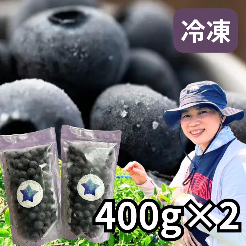 ★この夏収穫中★ご用意出来次第発送です【復興応援】食べて応援！栽培期間中農薬不使用　ひらみゆき農園フローズンブルーベリー800g（400g×2袋）☆爽やかな酸味の完熟の［冷凍］能登産ブルーベリー☆【代引不可】画像