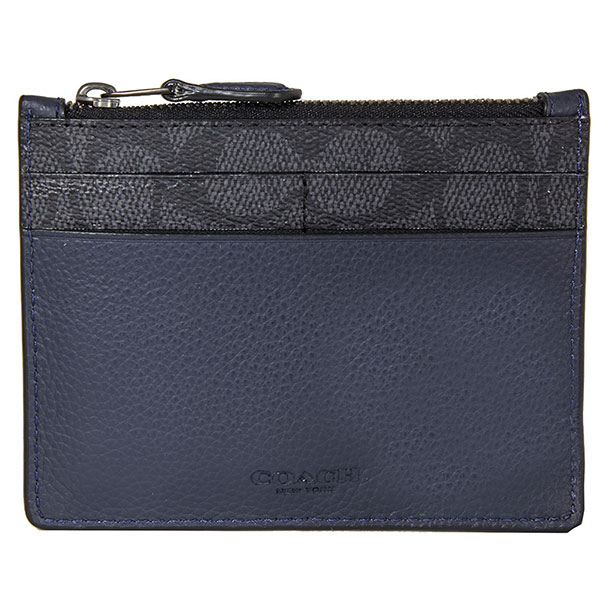 国内正規品　COACH ネイビー コインケース　カードケース　コーチ　財布 COACH COACHコーチ カードケース 新作 新品 カード コイン キー