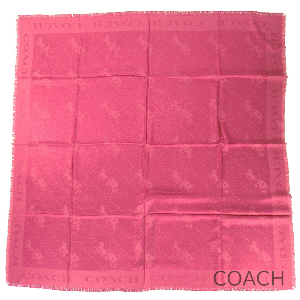 コーチ COACH スカーフ レディース ストール 馬車モチーフ ラメ 【送料無料（ネコポス メール便）】 ブランド コーチ正規品販売店 直営アウトレット店より直輸入
