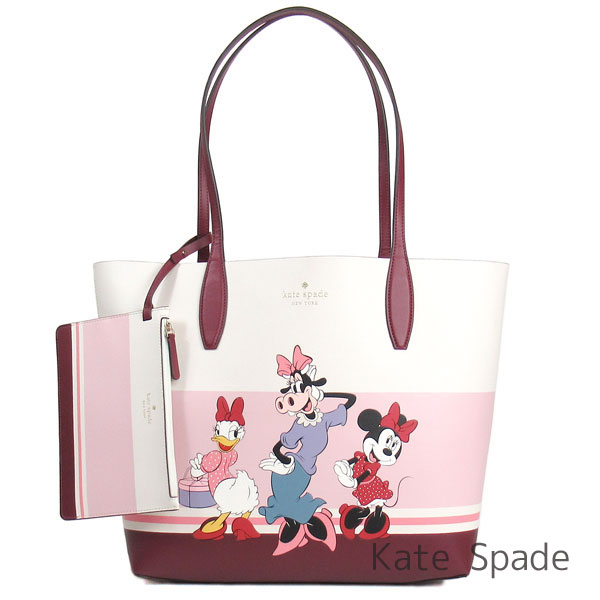 全ての 楽天市場 ケイトスペード Kate Spade バッグ レディース トートバッグ トート ディズニー クララベル ミニーマウス デイジー Disney コラボ商品 リバーシブル レザー ポーチ付き 収納可能 かばん 鞄 送料無料 ブランド ケイトスペード正規品販売店 直営