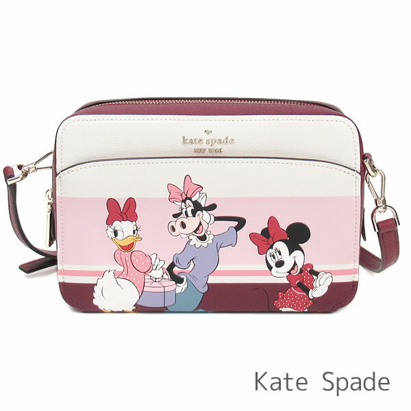 保存版 ケイトスペード Kate Spade バッグ レディース ショルダーバッグ 斜めがけ ポシェット ディズニー クララベル ミニーマウス デイジー Disney コラボ商品 レザー かばん 鞄 送料無料 ブランド ケイトスペード正規品販売店 直営アウトレット店より直輸入