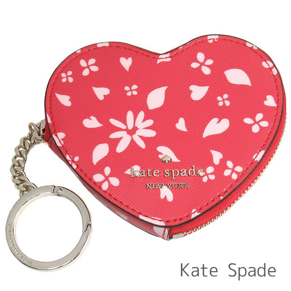 人気no 1 本体 ケイトスペード Kate Spade 小銭入れ レディース バッグチャーム コインケース ハート 花柄 キーリング付き ブランド ケイトスペード正規品販売店 直営アウトレット店より直輸入 あす楽 新作モデル Momentos Em Uy