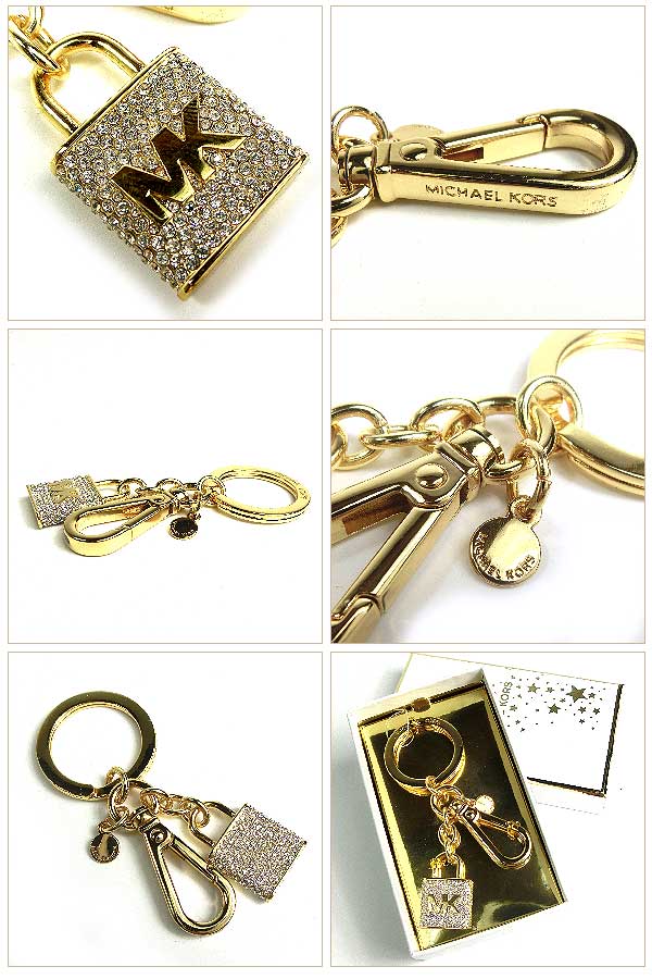Brand Bag Coco Style Michael Kors Michael Kors Keychain Keyring Women S Pave Lock Key Charm Ring Bag With