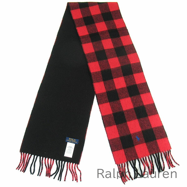 2475円 新作モデル ポロ ラルフローレン Polo Ralph Lauren マフラー メンズ レディース ラルフ MUFFLER イタリア製 チェック柄 リバーシブル ビッグポニー ウール ブランド ラルフローレン正規品販売店 直営アウトレット店より直輸入