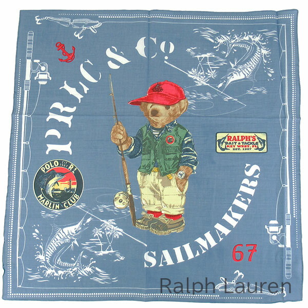Polo Bear Cotton Bandanna ポロ ベア コットン バンダナ Polo Bear Cotton Bandanna