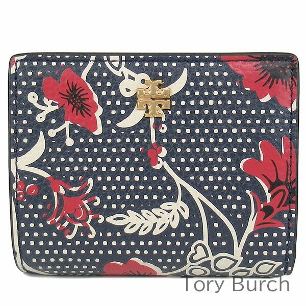 タイムセール！花柄 Tory Burch Emerson 二つ折り財布 楽天市場】トリーバーチ 財布 二つ折り エマーソン TORY BURCH 86166