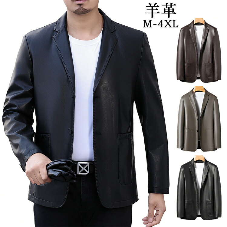 羊革 レザージャケット メンズ 男性ライダース 本革 革ジャンメンズ アウター 大きいサイズ ビッグサイズ シングル メンズファッション ショートコート 皮ジャン バイクジャケット 本革ジャケット 父の日 送料無料 海外通販|cocosuner