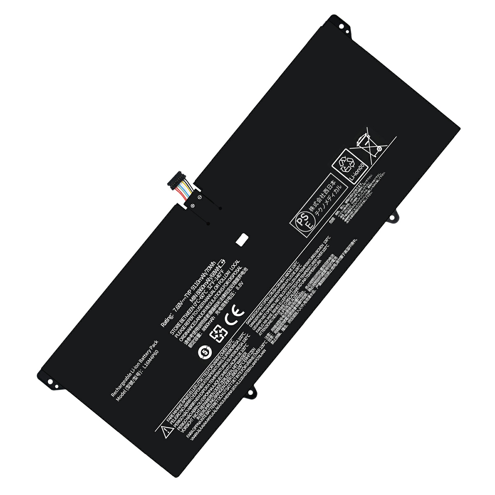 【5倍ポイント】560新品 LENOVO Yoga 920-13IKB 互換バッテリー【9110mAh 7.68V】対応用 1年保証 高性能 PSE認証 互換バッテリパック YBY415 2025BY-XIJPA