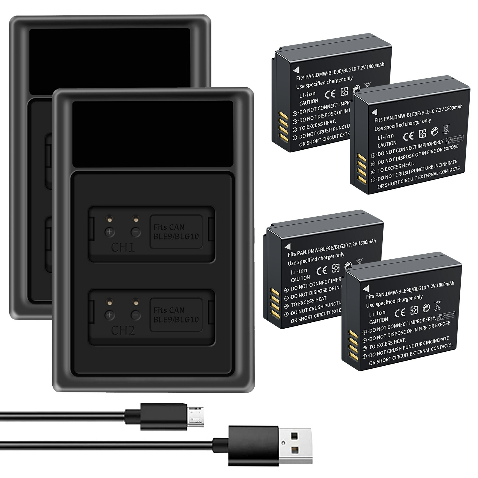 【1025円OFF&P10倍】新品 PANASONIC DMW-BLE9GK 互換バッテリー【1800mAh 7V】対応用 1年保証 高性能 リチャージャブルバッテリー リチウムイオンバッテリー デジタルカメラ デジカメ 充電池 YGC 2025GC-XIJPABD