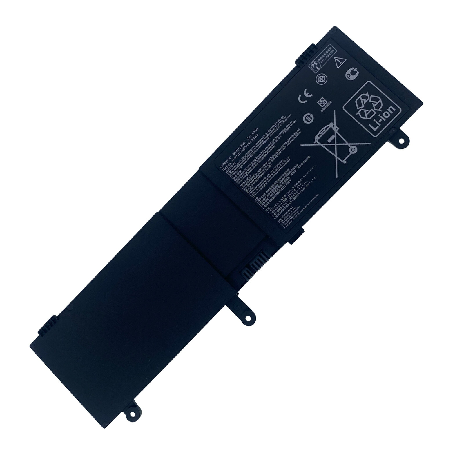 【1015円OFF&P5倍】新品 ASUS N550J 互換バッテリー【59mAh 15V】対応用 1年保証 高性能 PSE認証 互換バッテリパック YGC 2025GC-XIJP