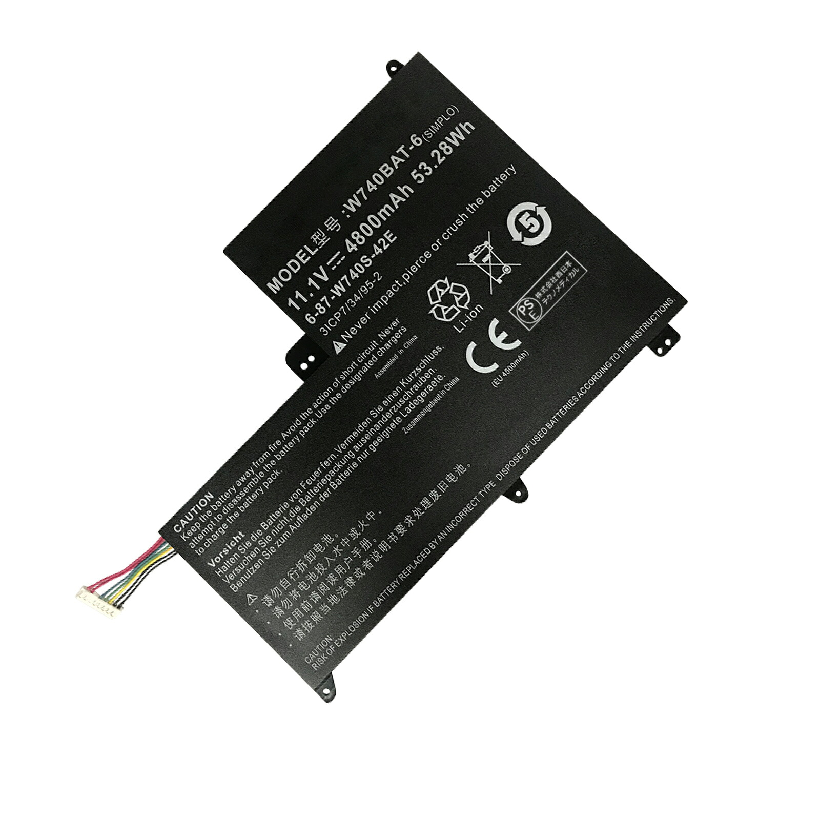 【5倍尖んがり】新品 CLEVO W740BAT-6 取り替えっこ蓄電池【4800mAh 11.1V】対適用業務 1年引き受ける 高性能 PSE公証 取り替えっこバッテリ風呂敷き包み ZABH 2026ABH-XIJP