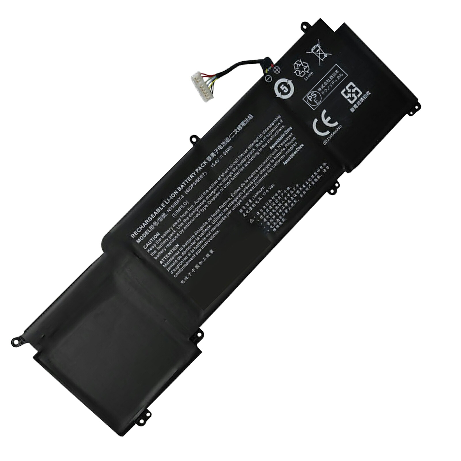 【1035円OFF&P5倍】新品 CLEVO N150BAT-4 互換バッテリー【54mAh 15V】対応用 1年保証 高性能 PSE認証 互換バッテリパック YHU 2025HU-XIJPA|ココテクノ