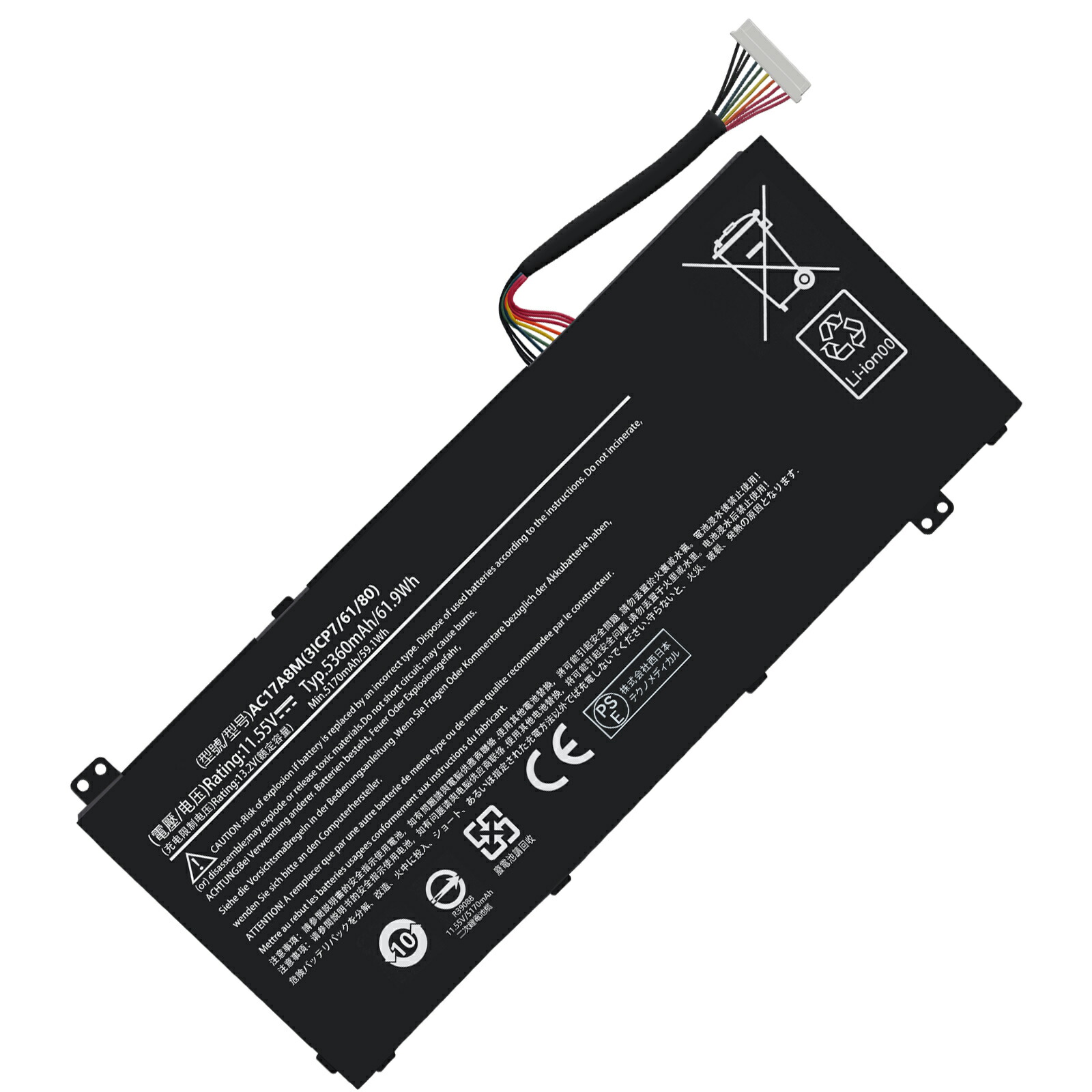 【385円OFF\u0026P10倍】新品 ACER ASUS AC17A8M 取り替えっこ蓄電池【5360mAh 11.55V】対適用業務 1年引き受ける 高性能 PSE公証 取り替えっこバッテリ容器に並べる YHU 2025HU-XIJP