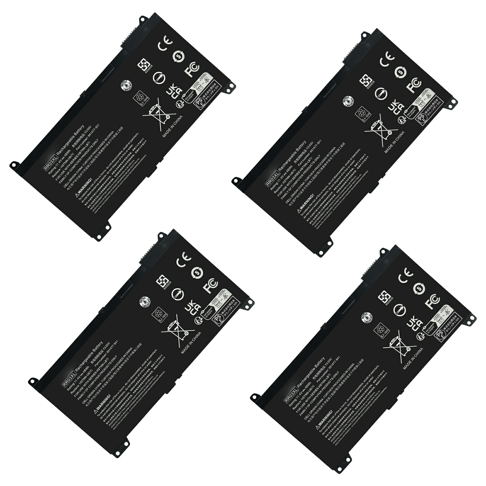 【1015円OFF&P5倍】【新品 年保証 HP RR03XL ProBook 430 G4 G5 Serie HSTNN-PB6W 851477-421 大容量互換バッテリパック【11.4V 48Wh】対応用 1年保証 高性能 互換バッテリー【日本国内倉庫発送】【送料無料】 ZBF 2026BF-XIJP