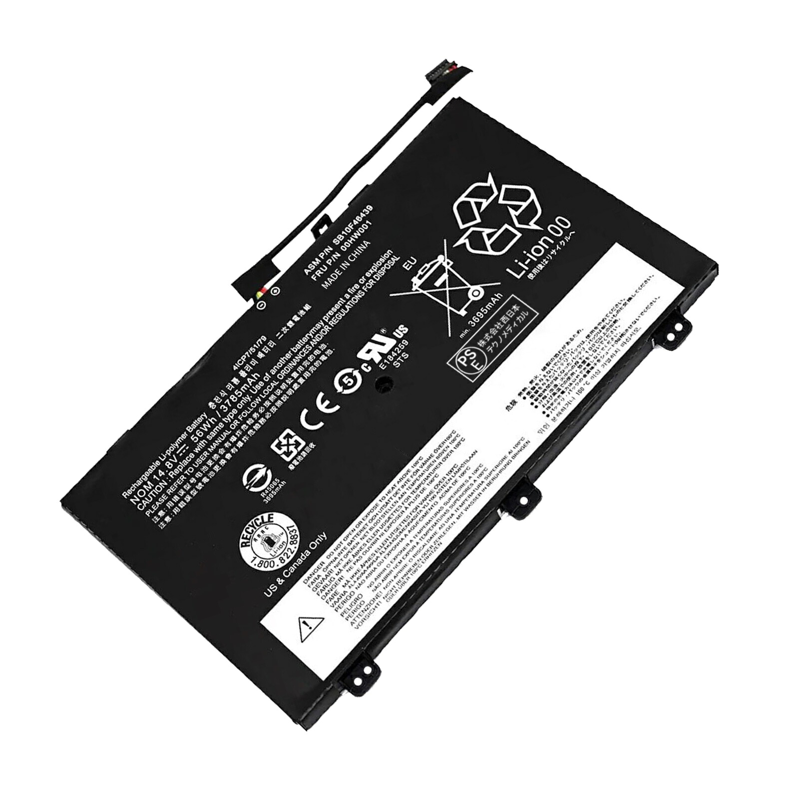 【5倍尖んがり】新品 Lenovo SB10F46438 取り替えっこ蓄電池【56Wh 14.8V】対適用業務 1年引き受ける 高性能 PSE公証 取り替えっこバッテリ風呂敷き包み ZCM 2026コマーシャル-XIJPCAC