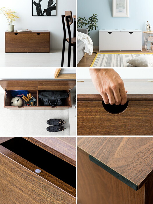 収納付 木製 ベンチ 収納家具 玄関 木 おしゃれ スリム 玄関 上開き スツール 薄型 スリム 上開き 玄関収納 収納 コンパクト 北欧 シンプル モダン 収納付き玄関ベンチ Roless ローレス ブラウン ホワイト インテリアショップ ココテリア収納付 玄関 ベンチ おしゃれ