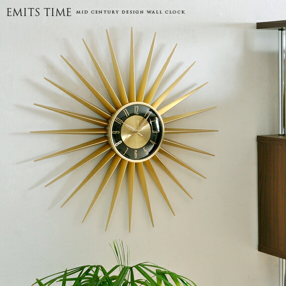 楽天市場】Emits Time ウォールクロック 掛け時計 レトロ ミッド