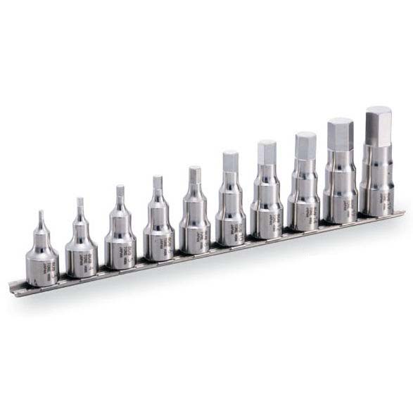 TONE(トネ):SUSヘキサゴンソケットセット(ホルダー付) SHH410 ●差込角12.7mm(1/2inch) ●ヘキサゴン ●ミリ|イチネンネット