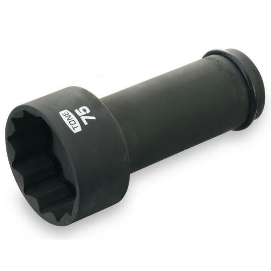 TONE（トネ）:アンカーボルト用ソケット（12角） 8AD-85L200 ●差込角25.4mm（1inch） ●二面幅85mm ●12角 ●二面幅85mm ●ミリ｜イチネンネット