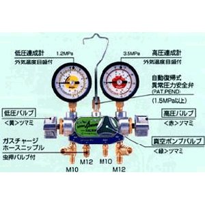 楽天市場 デンゲン マニホールドゲージ3バルブ方式 カーエアコン修理機器 Cp Mg313n Dx イチネンネット