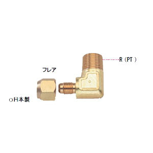 イチネンTASCO （タスコ）:フレアエルボPT1/2X1/2（3ケ） TA260B-5 空調関連部材 継手類