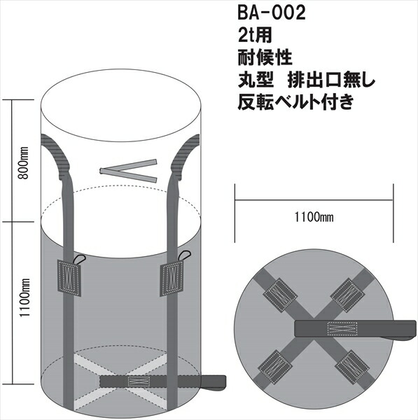 購買 熱田資材:耐候性コンテナバックブラックエース 10枚 BA-002 1年耐候 防災 災害復旧工事用 fucoa.cl