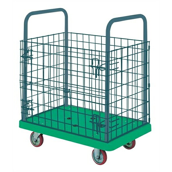 【法人限定】東信製作所:樹脂製金網台車 P307G【メーカー直送品】【地域制限有】｜イチネンネット