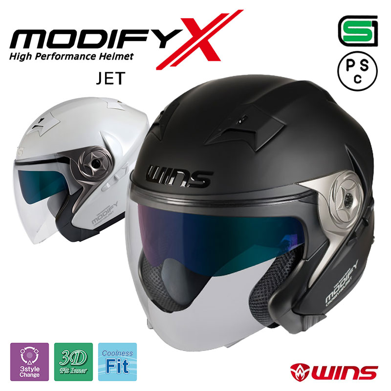 楽天市場】wins ウインズ ジェットヘルメット MODIFY X JET