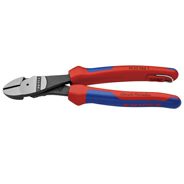 KNIPEX（クニペックス） 7422-200TBK 強力型斜ニッパー（硬線用） 落下 7422-200TBK クニペックス ニッパー 硬線用 落下防止 7422-200TBK
