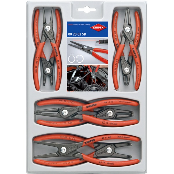 KNIPEX（クニペックス） 002004SB 精密スナップリングプライヤーセット（8本組） 002004SB クニペックス プライヤー 002004SB