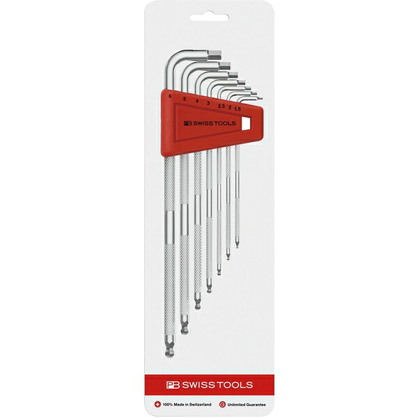 PB SWISS TOOLS(PBスイスツールズ) 3212.LH-6CN ローレット入六角レンチセット (パック入) 3212LH-6CN PB 六角棒レンチ 3212LH-6CN |イチネンネット