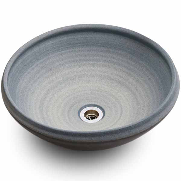 重蔵窯 MEBIUSU 四季 手洗い鉢 mebi-0040BBブル 信楽焼 手洗い 洗面 焼き物 mebi-0040BB ブルーブラック