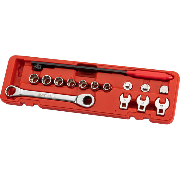 【メーカー直送】JTCオートツールズ 15PCS ベルトテンショナーレンチセット JTC6980 ベルト エンジン ジェネレーター 交換 テンショナー JTC6980