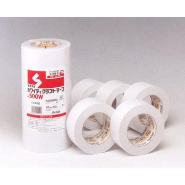積水マテリアル ホワイティクラフトテープ #500W 38x50M 60巻入り #500W3850 セキスイ 積水 ホワイティクラフト #500W 38幅 #500W 3850