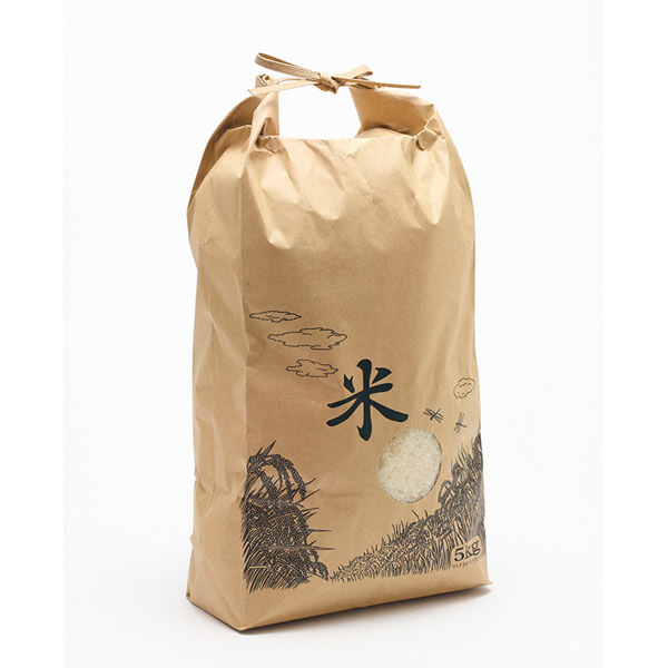 シモジマ 【100枚】米袋 3Kg 米バンド付 窓付 004193036 米 米袋 バンド 窓 袋 フクロ ふくろ クラフト 紙