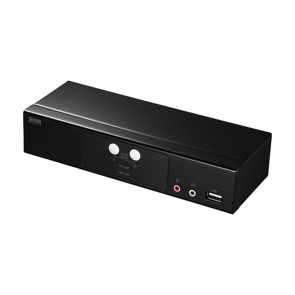 サンワサプライ:HDMI対応パソコン自動切替器(2:1) SW-KVM2HHC