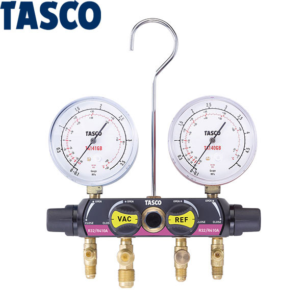イチネンTASCO (タスコ):4バルブマニホールド TA122FM 冷凍・空調工具 マニホールド|イチネンネット