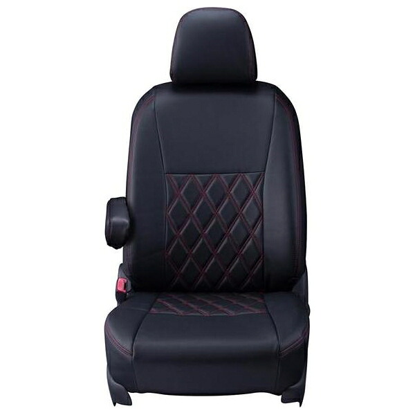 Clazzio（クラッツィオ）:シートカバー【ダイヤ】（ブラック×レッドステッチ） 日産 プレサージュ 30系 EN-0560