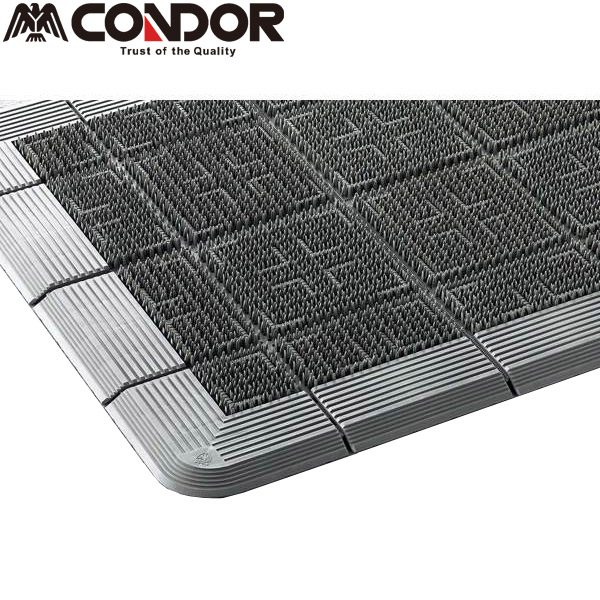 CONDOR(コンドル) エバック クロスハードマット #12 (900×1200) グレー F-112-12-GR sogyo2024 屋外 玄関 泥落とし マット クロスハードマット グレー F-112-12 オフィス 店舗 衛生 工場 現場