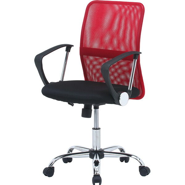 不二貿易:メッシュバックチェアー　HF-78RD　レッド 00090875【メーカー直送品】【地域制限有】 組立品｜イチネンネット