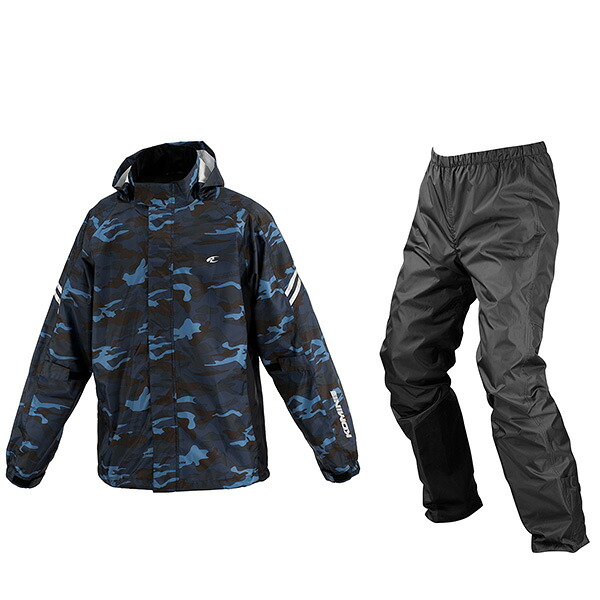 KOMINE（コミネ） RK-5393 ブレスターレインウェア フィアート Blue Camo サイズ：XL 03-5393-BLCA-XL ｜イチネンネット