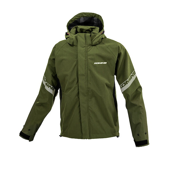 KOMINE（コミネ） RK-549 ブレスター3レイヤーレインジャケット Olive L 03-549-OL-L