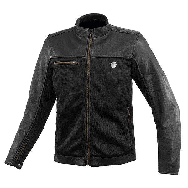 KOMINE（コミネ） JK-166 ハーフレザーメッシュジャケット Black WXL 07-166-BK-WXL