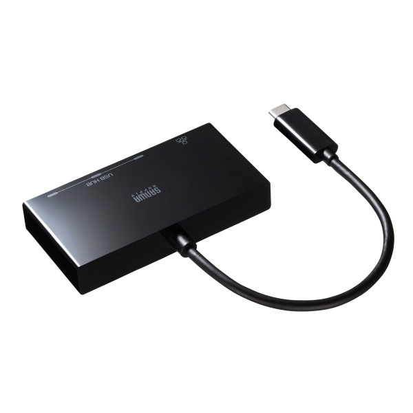 サンワサプライ USB Type-Cハブ付き ギガビットLANアダプタ USB-3TCH19RBKN USB-3TCH19RBKN